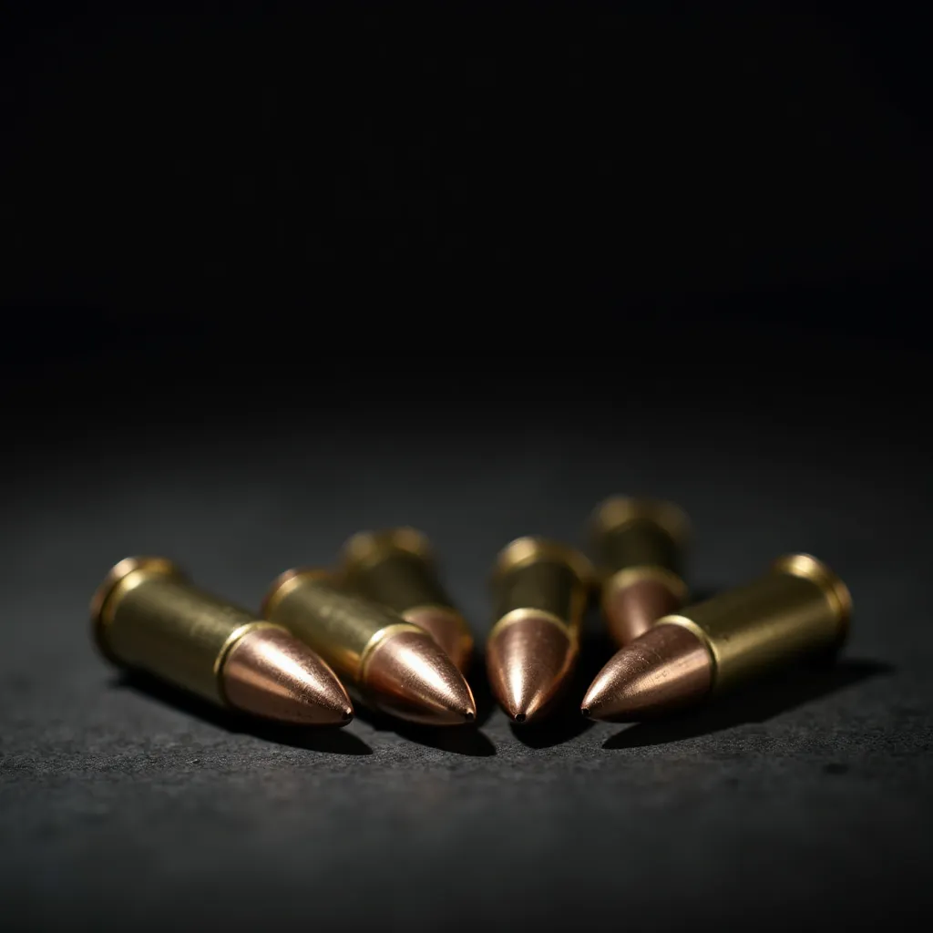 Detalle de casquillos de practica en campo de tiro para licencia de armas